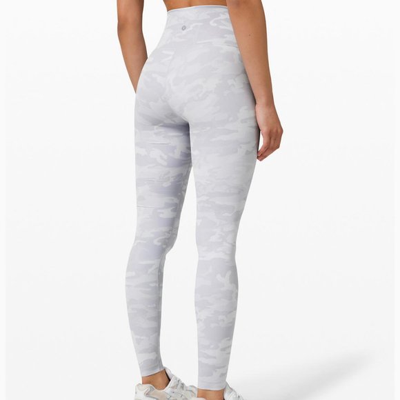 lululemon athletica Pants - Wunder Under HR White Camo 28" Tight NWT